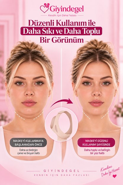 Giyindegel Yüz ve Boyun Maskesi – Ayarlanabilir Cırtlı Tasarım