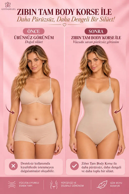Zıbın tam body before after görseli